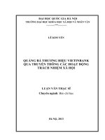 Quảng bá thương hiệu vietinbank qua truyền thông các hoạt động trách nhiệm xã hội   luận văn ths  truyền thông đại chúng