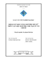 khảo sát khả năng hấp phụ ion ni2+ trên vật liệu hấp phụ chế tạo từ vỏ chuối 