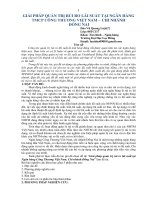 Báo cáo khoa học  giải pháp quản trị rủi ro lãi suất tại ngân hàng TMCP công thương việt nam   chi nhánh đồng nai 