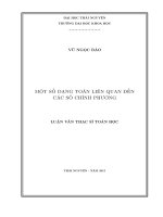 Một số dạng toán liên quan đến các số chính phương 