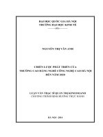 Chiến lược phát triển của trường cao đẳng nghề công nghệ cao hà nội đến năm 2020   luận văn ths  quản trị kinh doanh   6