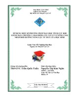 áp dụng một số phương pháp dạy học tích cực khi giảng dạy chương 2  dao động cơ, vật lý 12 nâng cao, nhằm bồi dưỡng năng lực tư duy của học sinh 