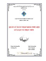 Pháp luật việt nam trong lĩnh vực xuất nhập khẩu phế liệu 