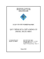 quy trình sửa chữa động cơ diesel isuzu 6bd1 