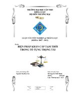 ánh giá những điểm mới trong việc áp dụng biện pháp khẩn cấp tạm thòi theo luật trọng tài thương mại 2010 