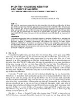 Báo cáo nghiên cứu khoa học   PHÂN TÍCH KHẢ NĂNG KIỂM THỬ các đơn vị PHẦN mềm  