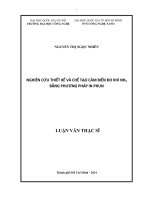 Nghiên cứu thiết kế và chế tạo cảm biến đo khí NH3 bằng phương pháp in phun   luận văn ths  vật liệu và linh kiện nano (