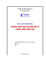 Phương pháp lập mô hình vật lý công trình thủy lợi