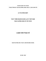 Phát triển nguồn nhân lực ở việt nam theo hướng kinh tế tri thức pdf