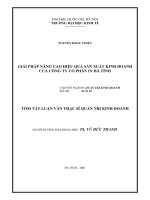 Giải pháp nâng cao hiệu quả sản xuất kinh doanh của công ty cổ phần in hà tĩnh   luận văn ths  kinh doanh và quản lý   6