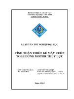 tính toán thiết kế máy cuốn tole dùng motor thủy lực 