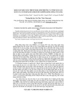 Khảo sát khả năng thích nghi, sinh trưởng và tính năng sản xuất của cỏ paspalum atratum tại đồng bằng sông cửu long 