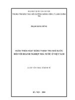 Hoàn thiện hoạt động thanh tra nhà nước đối với doanh nghiệp nhà nước ở việt nam   luận văn ths  kinh tế  60 31 01 pdf