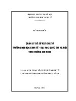 Quản lý cơ sở vật chất ở trường đại học kinh tế   đại học quốc gia hà nội theo hướng ISO 9000   luận văn ths  quản lý ki