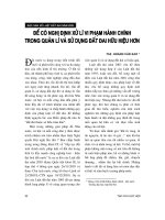 Báo cáo  để có nghị định xử lí vi phạm hành chính trong quản lí và sử dụng đất đai hữu hiệu hơn   