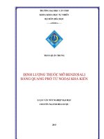 định lượng thuốc mỡ benzosali bằng quang phổ tử ngoại khả kiến 
