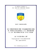 Giải pháp hoàn thiện marketing mix để nâng cao năng lực cạnh tranh của tổng công ty giấy việt nam 
