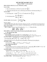 Đề và đáp án thi thử ĐH số 22