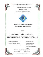 các dạng toán về tứ giác trong chương trình toán lớp 4 – 5 