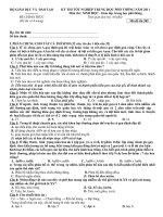 Đề  Đáp án tốt nghiệp THPT Sinh 2011