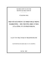 Một số giải pháp cải thiện hoạt động marketing – mix thương hiệu e’mos của công ty cổ phần diana   luận văn ths  quản tr