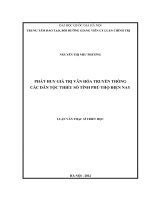 Phát huy giá trị văn hóa truyền thống các dân tộc thiểu số tỉnh phú thọ hiện nay   luận văn ths  triết học  60 22 85 pdf