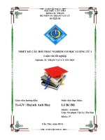 thiết kế câu hỏi trắc nghiệm cơ học lượng tử 1 