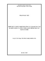 Thiết kế và phát triển bộ công cụ tạo quảng cáo đa đối tượng và tối ưu hóa lịch trình cho các mạng xã hội   luận văn ths