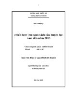 Chiến lược thu ngân sách của huyện lục nam đến năm 2015   luận văn ths  kinh doanh và quản lý  60 34 05 pdf