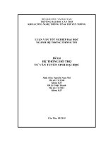 hệ thống hỗ trợ tư vấn tuyển sinh đại học 