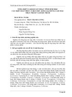 Tóm tắt báo cáo nghiên cứu khoa học   TỔNG hợp và KHẢO sát HOẠT TÍNH SINH học các hợp CHẤT PHỨC CURCUMIN  KIM LOẠI DÙNG làm mầu THỰC PHẨM và dược PHẨM   