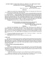 BÁO cáo   sự PHÁT TRIỂN và KHẢ NĂNG SỐNG của TRỨNG và ấu TRÙNG GIUN XOĂN HAEMONCHUS    