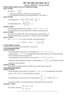 Đề và đáp án thi thử DH số 21