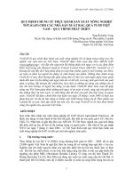 Báo cáo nghiên cứu nông nghiệp   QUY ĐỊNH CHUNG về THỰC HÀNH sản XUẤT NÔNG NGHIỆP tốt (GAP) CHO các NHÀ sản XUẤT RAU, QUẢ tươi VIỆT NAM – QUÁ TRÌNH PHÁT TRIỂN   