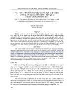 Báo cáo nghiên cứu khoa học     yếu tố văn HOÁ TRONG VIỆC GIẢNG dạy NGỮ NGHĨA (mối QUAN hệ NGUYÊN NHÂN – kết QUẢ) TRONG cú PHÁP TIẾNG NGA  