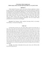 Báo cáo khoa học  ứng dụng công nghệ OLAP trong khai thác số liệu dịch hại trên lúa tại trà vinh