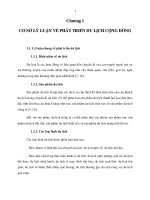 Phát triển du lịch cộng đồng khu vực gò công tỉnh tiền giang đến năm 2020 