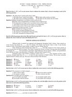 ĐÁP ÁN MÔN TIẾNG ANH TNPT 2011