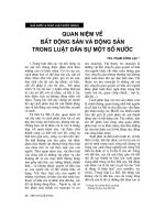 Báo cáo  quan niệm về bất động sản và động sản trong luật dân sự một số nước   