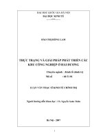 Thực trạng và giải pháp phát triển các khu công nghiệp tại hải dương   luận văn ths  kinh tế  60 31 01 pdf