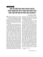 Báo cáo  một số điểm khác nhau trong chế độ trách nhiệm đối với vi phạm hợp đồng theo pháp luật việt nam và pháp luật australia   