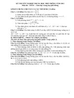 ĐỀ ĐÁP ÁN THI TN THPT MÔN TOÁN