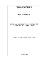 Chính sách thu hút đầu tư trực tiếp nước ngoài của việt nam   luận văn ths  kinh tế  60 31 07 pdf