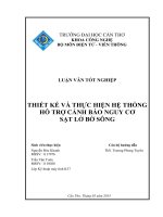 thiết kế và thực hiện hệ thống hỗ trợ cảnh báo nguy cơ sạt lở bờ sông 