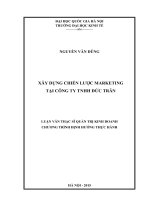 Xây dựng chiến lược marketing tại công ty TNHH đức trân   luận văn ths  kinh doanh và quản lý  60 34 01 02 pdf