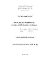 Quản trị kênh phân phối trên khu vực thị trường miền bắc của công ty giấy bãi bằng   luận văn ths  kinh doanh và quản lý