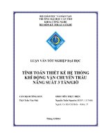 tính toán thiết kế hệ thống khí động vận chuyển trấu năng suất 3 tấn giờ 