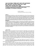 Báo cáo nghiên cứu khoa học   lập CHƯƠNG TRÌNH kết hợp với SAP2000N để TÍNH kết cấu bê TÔNG cốt THÉP THEO TIÊU CHUẨN VIỆT NAM  