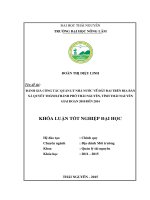 Đánh giá công tác quản lý nhà nước về đất đai trên địa bàn xã quyết thắng,thành phố thái nguyên, tỉnh thái nguyên giai đoạn 2010 đến 2014
