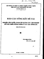Nghiên cứu tuyển chọn tập đoàn cây lâm nghiệp để phát triển trồng rừng ở lưu vực sông đà